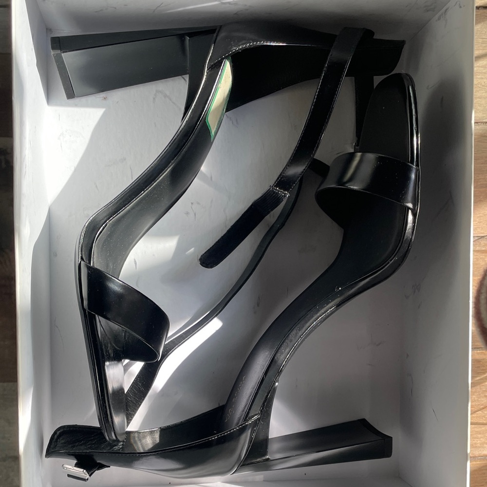 Via Spiga Black Strappy Heels